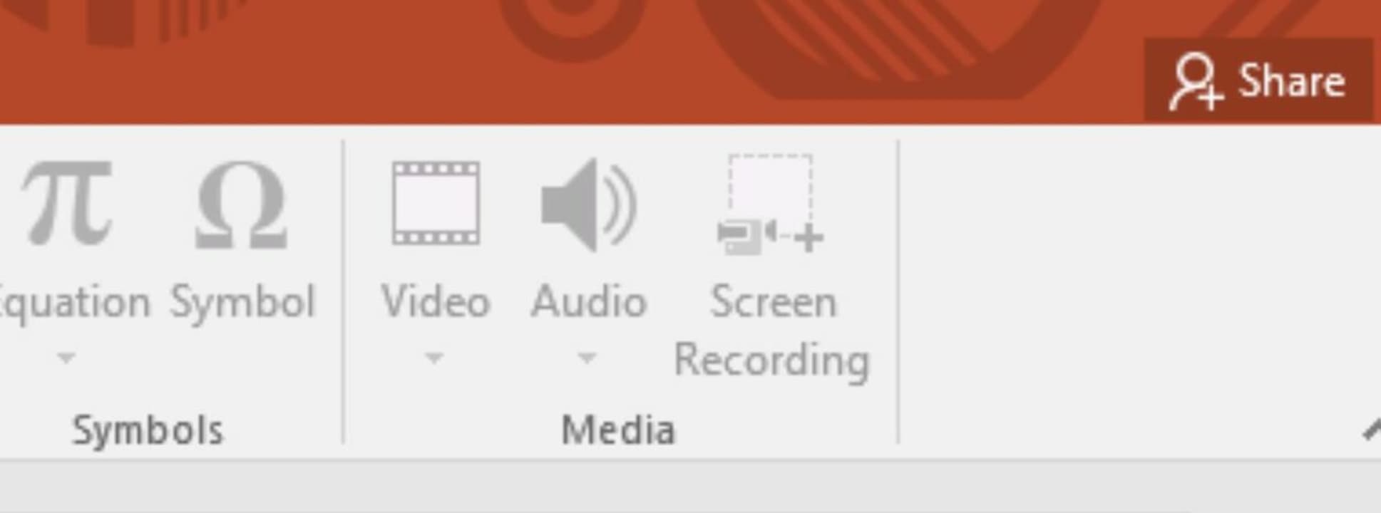 Use this button to record video with PowerPoint