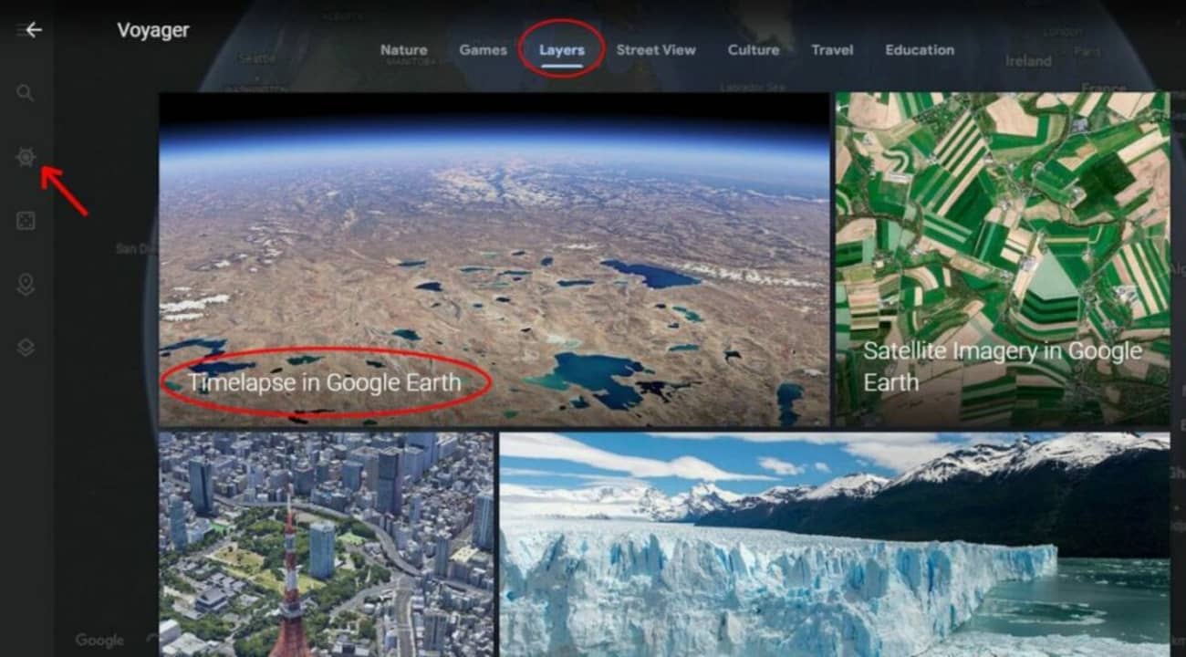 Google Earth’s time lapse feature