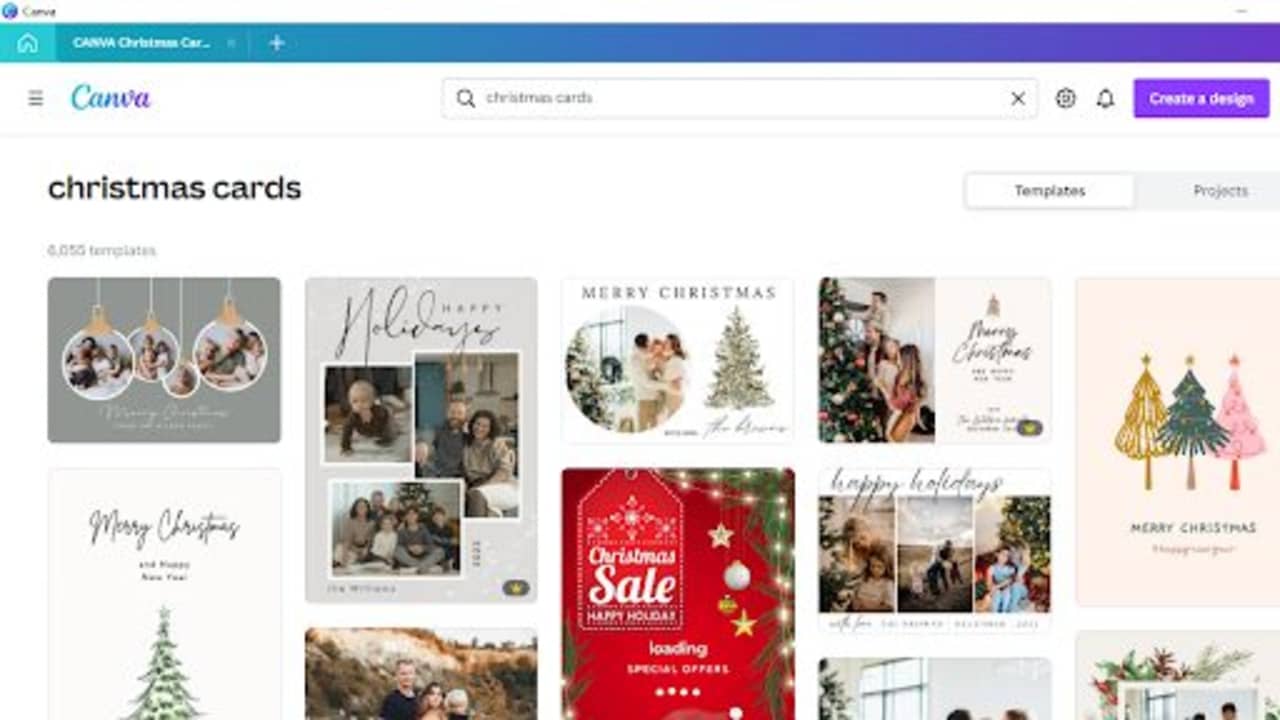 create beautiful Christmas Cards with Canva