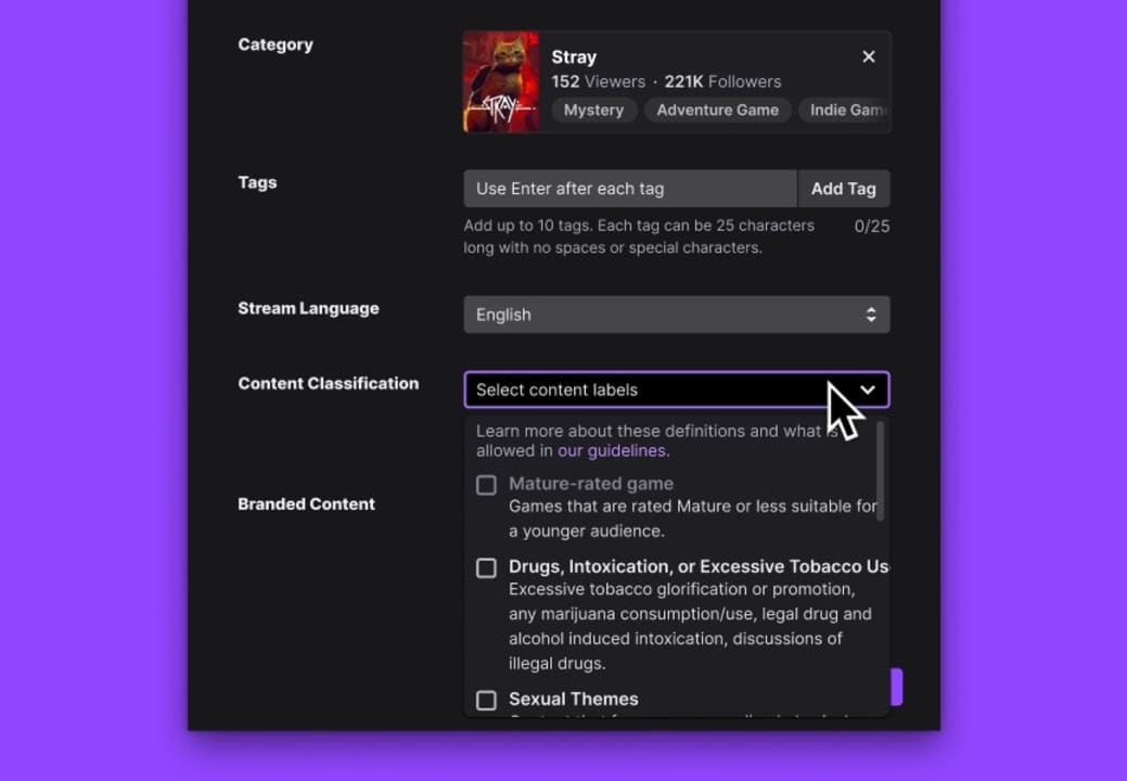 Are NSFW games allowed on Twitch?