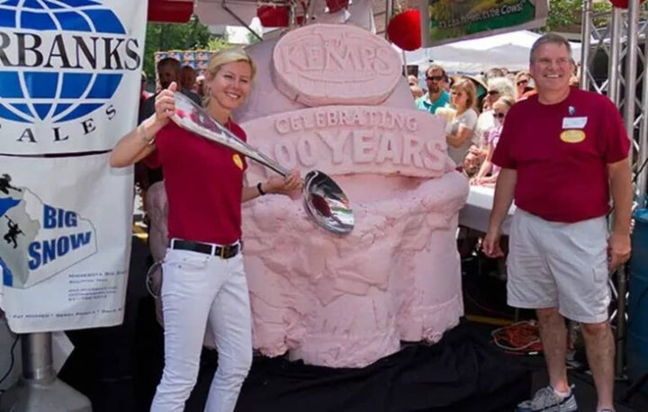 The world's largest scoop of ice cream weighs more than a car